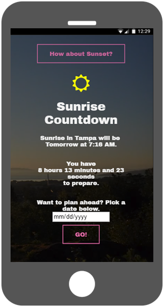 Sunrise Countdown Project